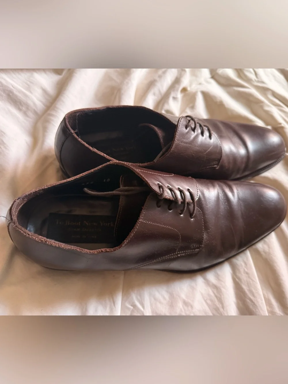 To Boot Dark Brown Leather Derby Shoes